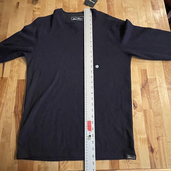 Eddie Bauer Shirt Thermal Crewneck Waffle Knit Active Outdoors Loungewear Mens S - Picture 11 of 12